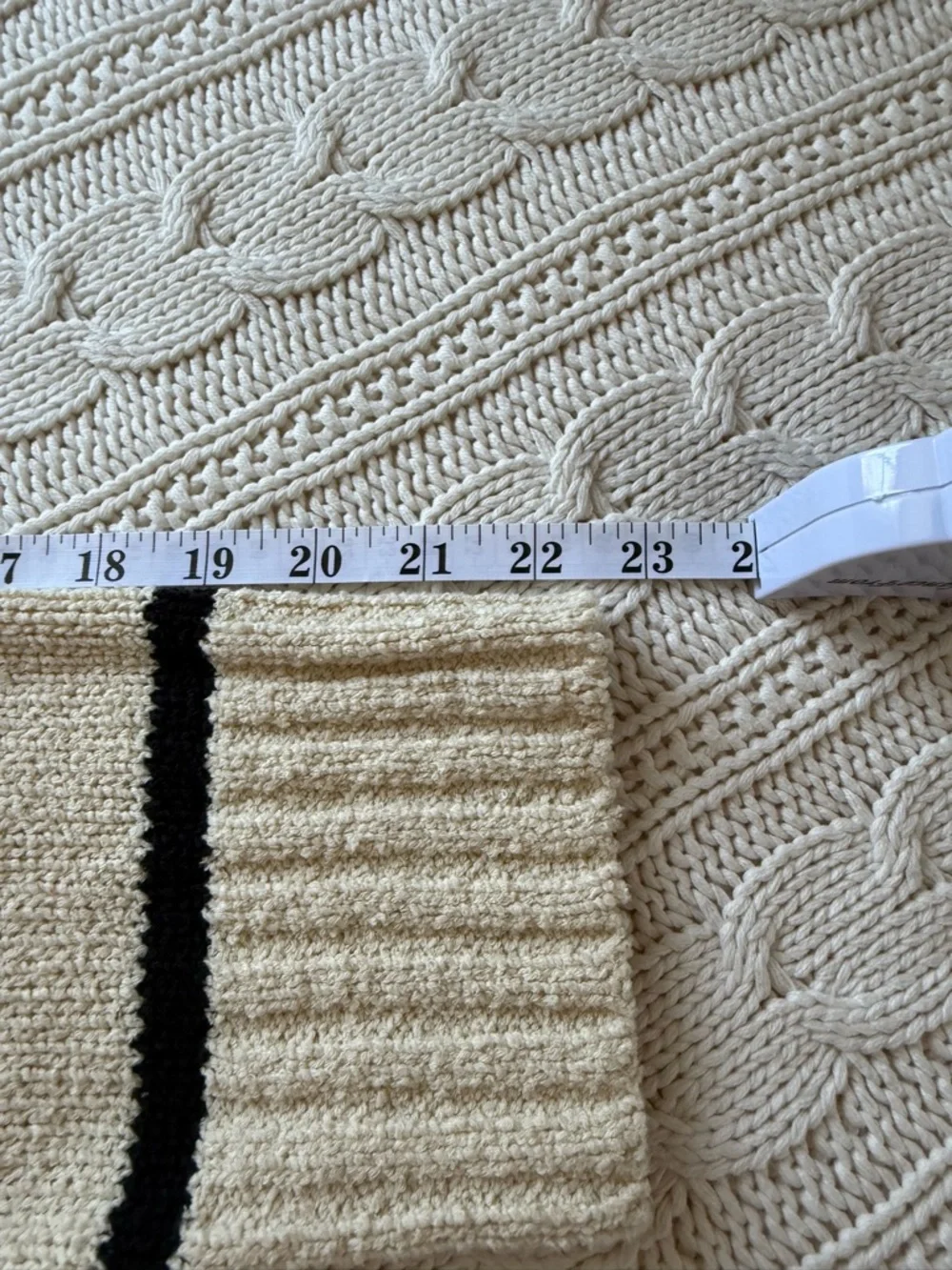 J. Crew Cream and Black Striped Boatneck Sweater with Gold Shoulder Buttons - 3X - Picture 14 of 15